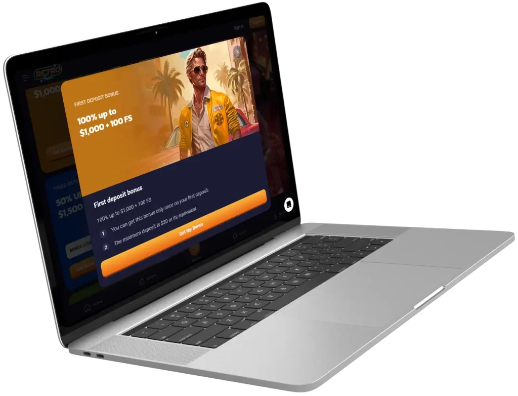 First Deposit Bonus at Retro Bet Casino